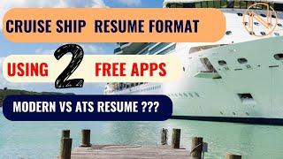 HOW TO WRITE A CRUISE SHIP ATS RESUME FORMAT/ RESUME TIPS: HOW TO TAILOR YOUR RESUME