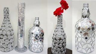 3 Aluminum foil craft ideas | Aluminium foil Bottle Art | DIY Aluminium foil | best out of waste