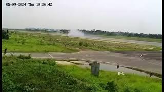 Airport CCTV footage of Yakolev Yak-130 crash of Bangladesh Air Force