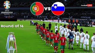 Portugal Vs Slovenia - UEFA Euro 2024 - Round of 16 | Full Match All Goals | PES Realistic Gameplay