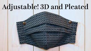 New Design - 3D Pleated Face Mask Sewing Tutorial｜The mask that the Length Is adjustable