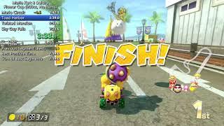 [MK8DX WR] 7:20.4 Flower Cup Speedrun (200cc, No Items)