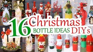 16 DIY Christmas Bottle Decoration Ideas - Christmas Bottle Crafts