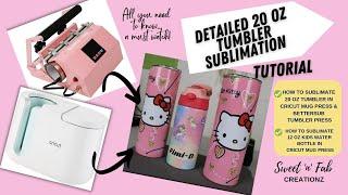 How To Sublimate a 20 OZ Tumbler in Cricut Mug Press & BetterSub Tumbler Press