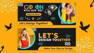 Go On Banner Design With Let's Design Together In Adobe Illustrator Cc