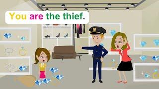 Ella is a thief? - Simple English Story - Comedy Animated Story - Ella English