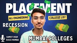 MHT CET 2024 | Mumbai Colleges Insider Placement | Recession Effects ?? CAP Round Top Colleges List