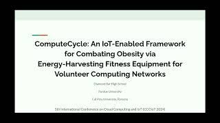 Computecycle: An IoT-Enabled Framework for Combating Obesity via Energy-Harvesting Fitness Equipment