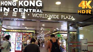 Hong kong 4k Walk Tour | The Shopping Mall for Filipino | Wolrd Wide Plaza in CENTRAL District #4k