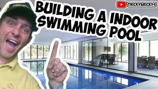 Building a indoor swimming pool #bricklaying #construction #build