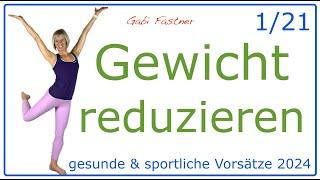 1/21  45 min. Gewicht verlieren mit Cardio-Fitness | ca. 5100 Schritte und 400 Kcal | ohne Geräte