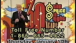 The Price is Right 30th Anniversary Special ticket plug, 2001