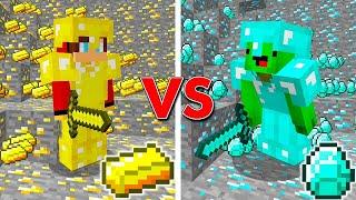Gold vs Diamond! Which is Stronger in Minecraft?