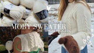 Moby Sweater by Petiteknit - Knit with me // Project Vlog