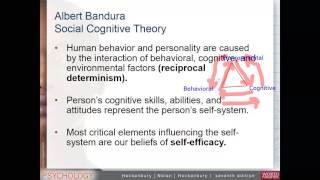 Intro to Psychology: CH11 (Personality) Social Cognitive Approach