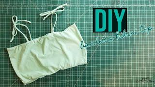 DIY Bandeau Bikini Top: How to Draft and Sew Your Own Simple Bandeau Swimsuit Top