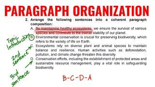 Paragraph Organization (Practice Test)