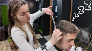 She Knows What She’s Doing! ASMR Haircut & Grooming by Barber Maria