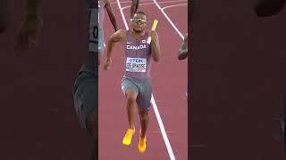 It's been 2 years already ‼️ De Grasse leads Canada to 4x100m gold  #worldathleticschamps #canada