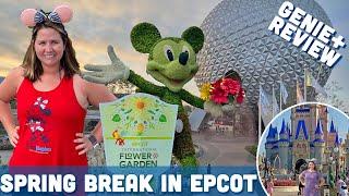 Spring Break Crowds at Epcot - Genie Plus Review and Lightning Lanes - Walt Disney World