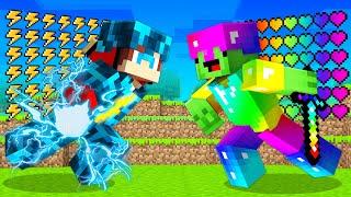 STORM Armor JJ vs RAINBOW Armor Mikey in Minecraft - Maizen JJ and Mikey