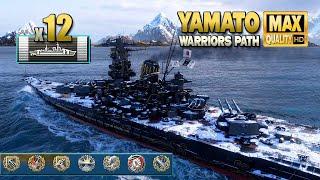 Battleship Yamato on map Warriors Path - World of Warships