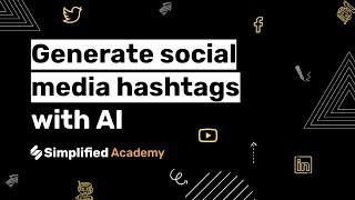 How to generate hashtags for social media posts