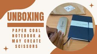 MAYCREATE Scissors,PAPERCOAL NOTEBOOK #UNBOXING #papercoalnotebook #notebook   #maycreate #scissors