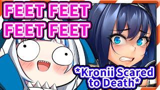 Gura Keeps Yapping About FEET While Kronii is Scared to Death 【HololiveEN】