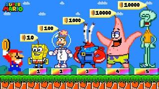 What If Mario Can Buy All Characters in SpongeBob??? | Game Animation