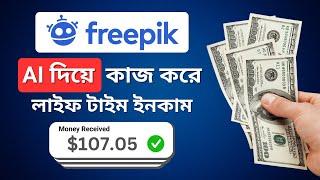 AI দিয়ে ইমেজ ক্রিয়েট করে Freepik থেকে টাকা ইনকাম | Freepik Earn Money | Make Money With AI