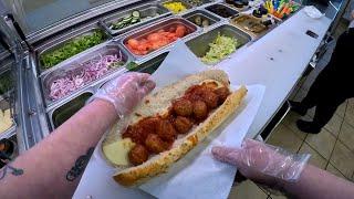 Subway Sandwiches POV Working At Subway Just Meats and Veggies 1 Hour