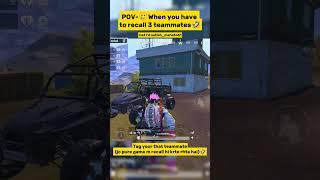 POV-When you have to recall 3 teammates #bgmi #krgamingislive #pubgm #animals #shortsfeed