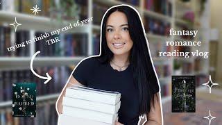 getting through my end of year tbr  fantasy romance reading vlog