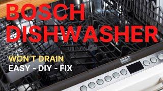  BOSCH DISHWASHER - EASY RESET and DRAIN FIX 