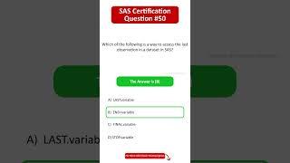 SAS Certification Questions | Question - 50