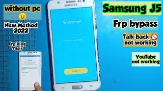 Samsung J5 Frp bypass talk back not working|Samsung j5 google unlock without pc Youtube not update|