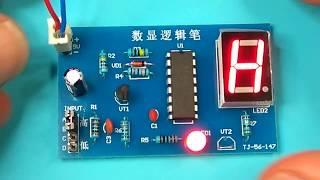 ICStation - CD4511BE DIY Kit Module LED Display Digital Logic Test Module Learning Suite