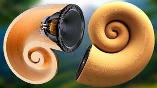 Wood Subwoofer snail Bluetooth Speaker - Powerful Bass