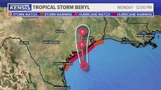 Continued team coverage tracking path of Tropical Storm Beryl, landfall expected overnight