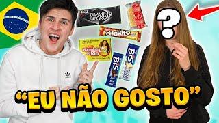 Sister Tries Brazilian Sweets For The FIRST Time ! (BRITISH People Try Brazilian Food)