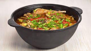 On Open Fire or On a Stove! Famous Buglama – Braised Lamb With Vegetables. Recipe by Always Yummy!