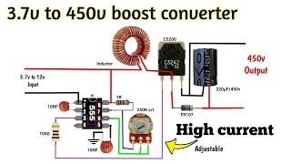 Boost 3.7v to 450v with a Single Transistor! (100W Power)
