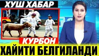 ШОШИЛИНЧ! ХУШ-ХАБАР КУРБОН ХАЙИТИ КУНИ МАЛУМ БУЛДИ..