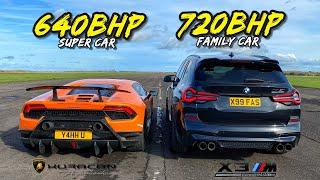 MEGA WEIGHT DIFFERENCE.. 720HP BMW X3M vs 640HP LAMBO HURACAN