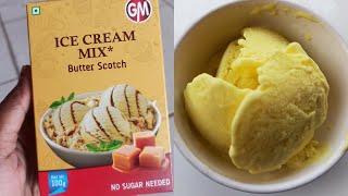 Instant Butter Scotch Ice Cream Recipe in Telugu|How to make ice cream with Ice cream mix|Ice cream