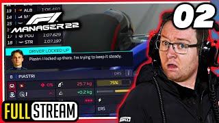 CRASHGATE? - Williams Playthrough #2 - F1 Manager 2022 (Full Stream)