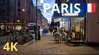 Paris, France - Discover the 11th arrondissement at night -  Walking tour in Paris 4K