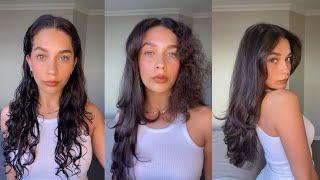 How to get a salon blow out for curly hair at home! SO EASY