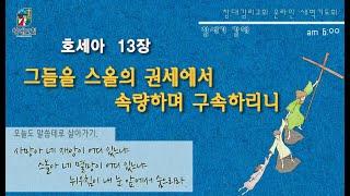 [소선지서 강해] 호세아13장 그들을 스올의 권세에서 속량하며 구속하리니.